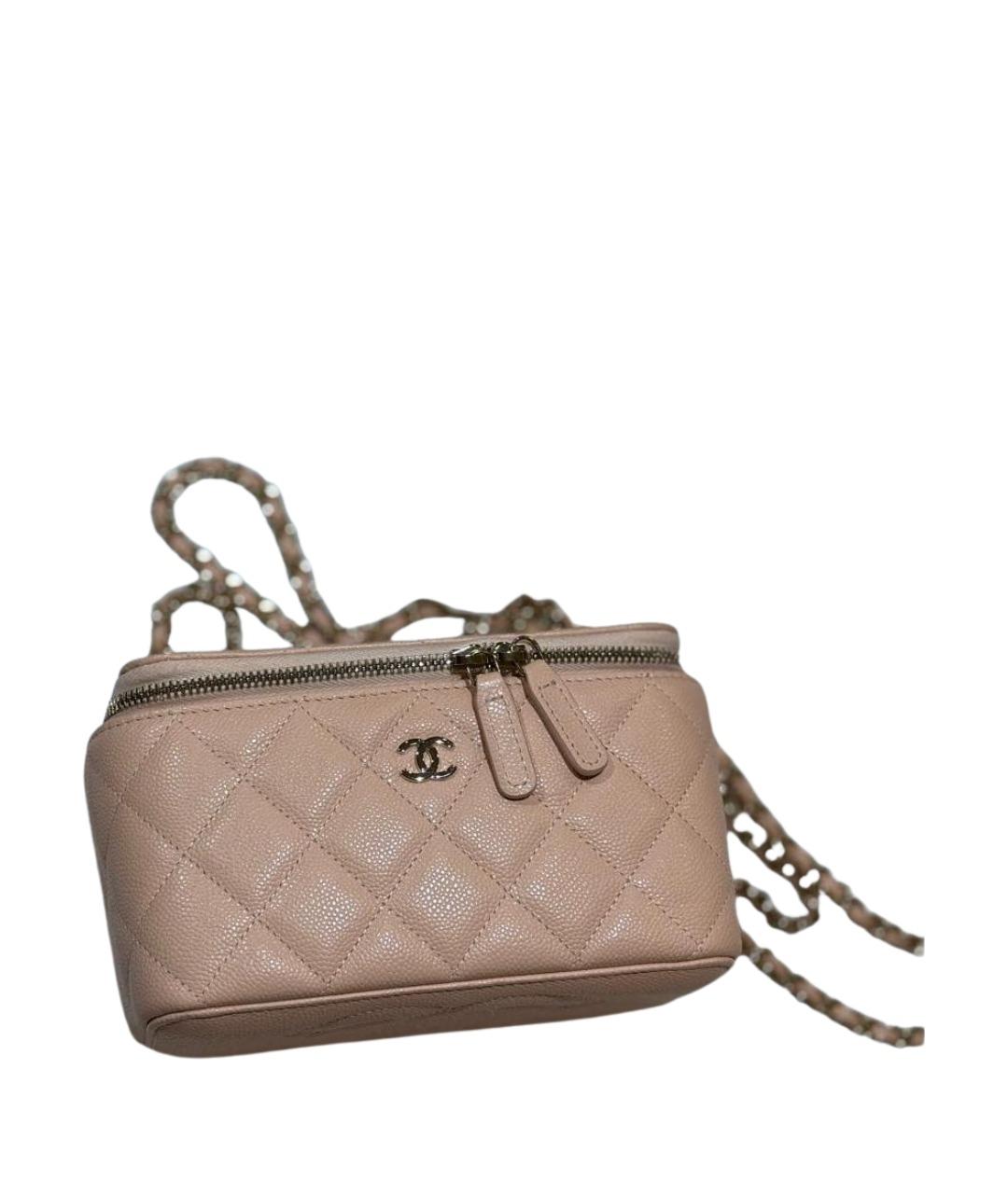 CHANEL Розовая кожаная сумка через плечо, фото 1