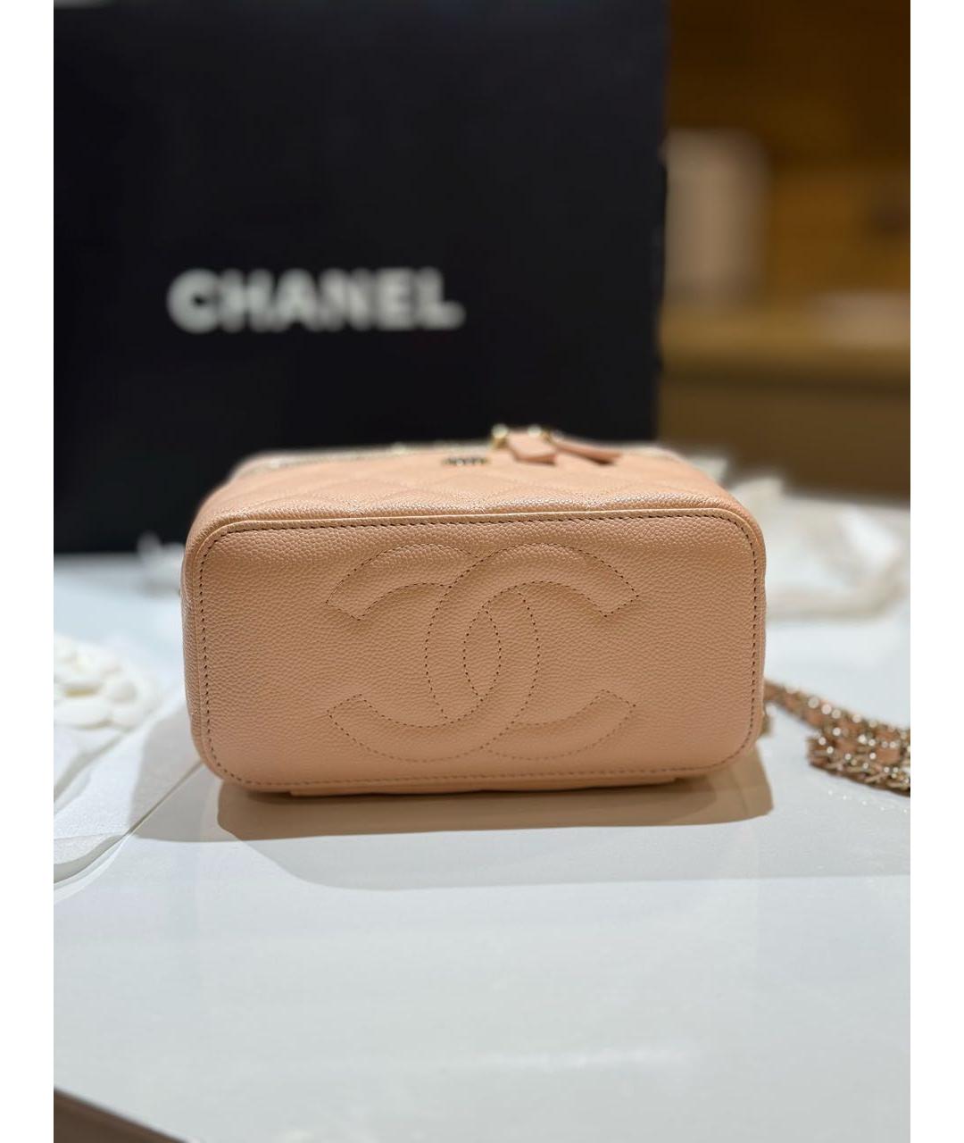 CHANEL Розовая кожаная сумка через плечо, фото 5