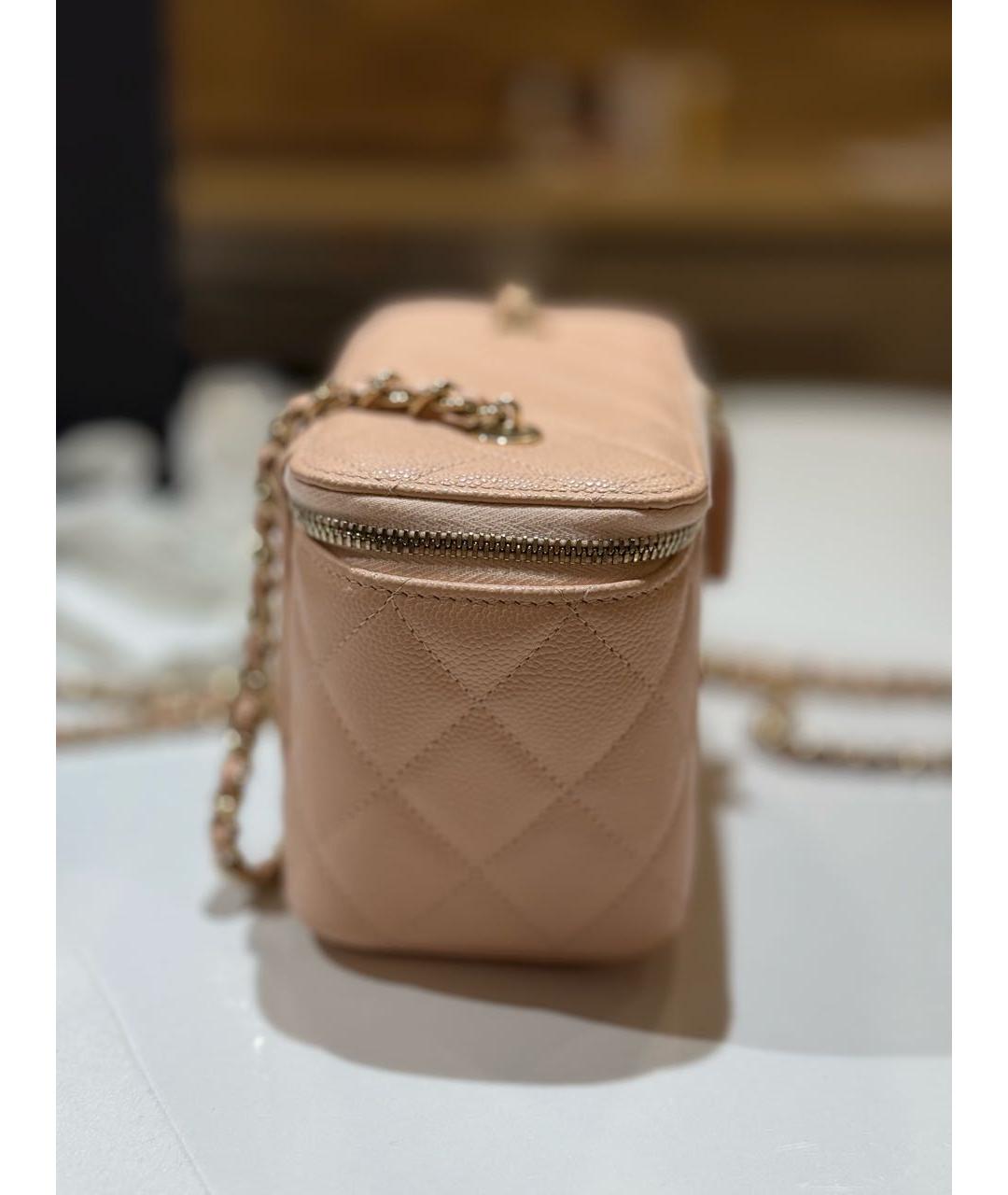 CHANEL Розовая кожаная сумка через плечо, фото 2