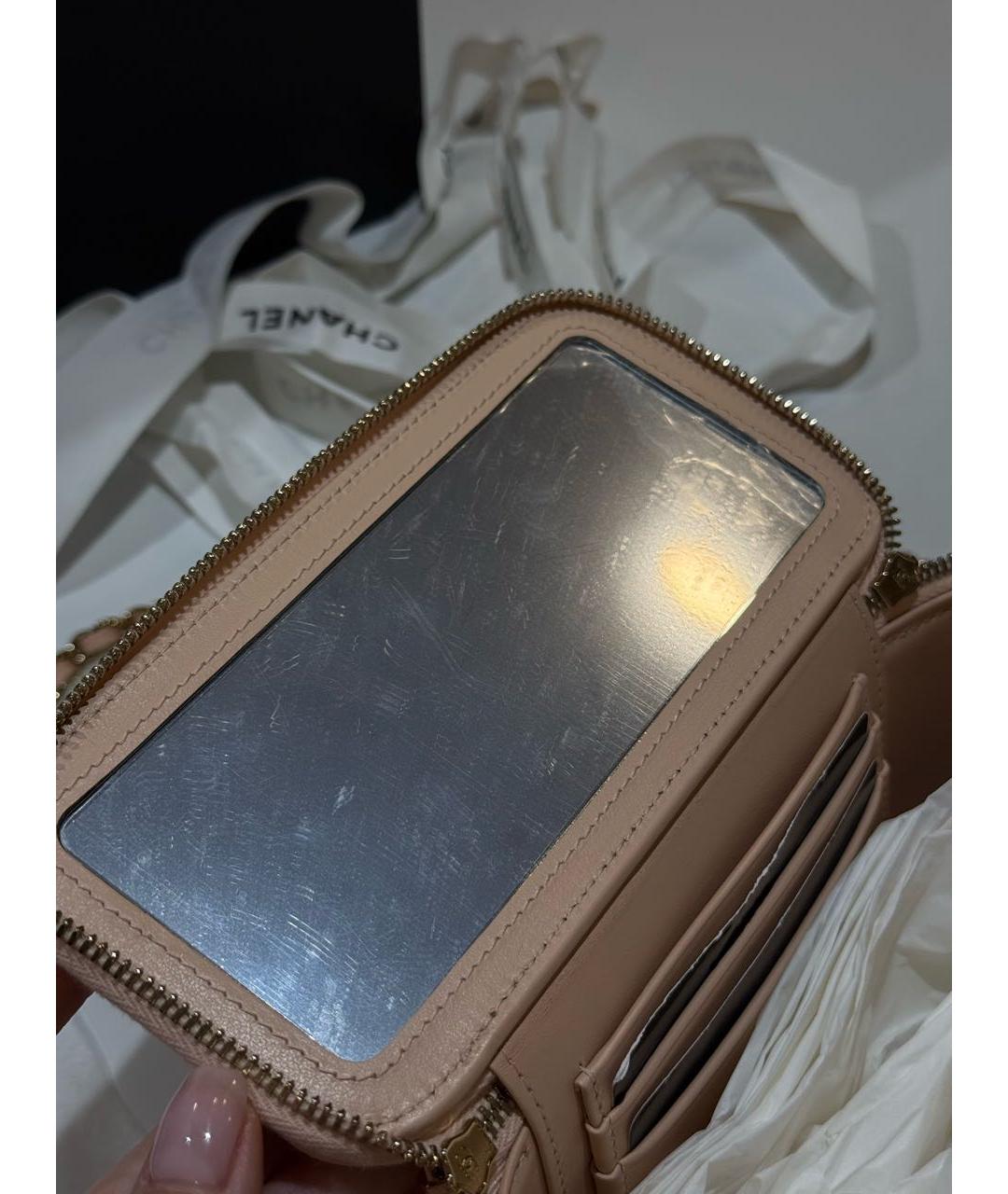 CHANEL Розовая кожаная сумка через плечо, фото 7