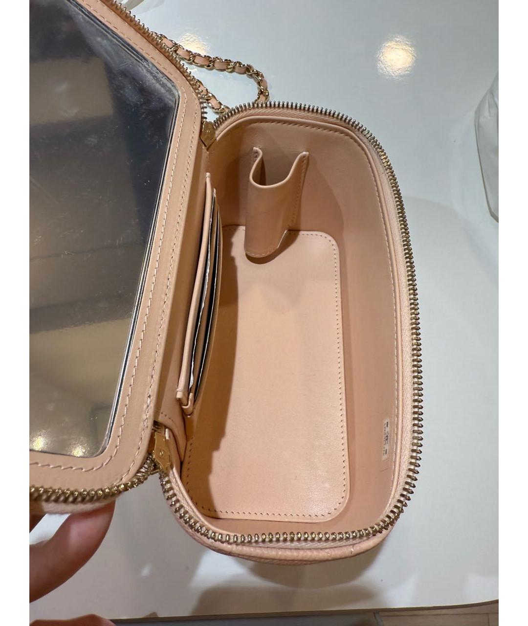 CHANEL Розовая кожаная сумка через плечо, фото 4