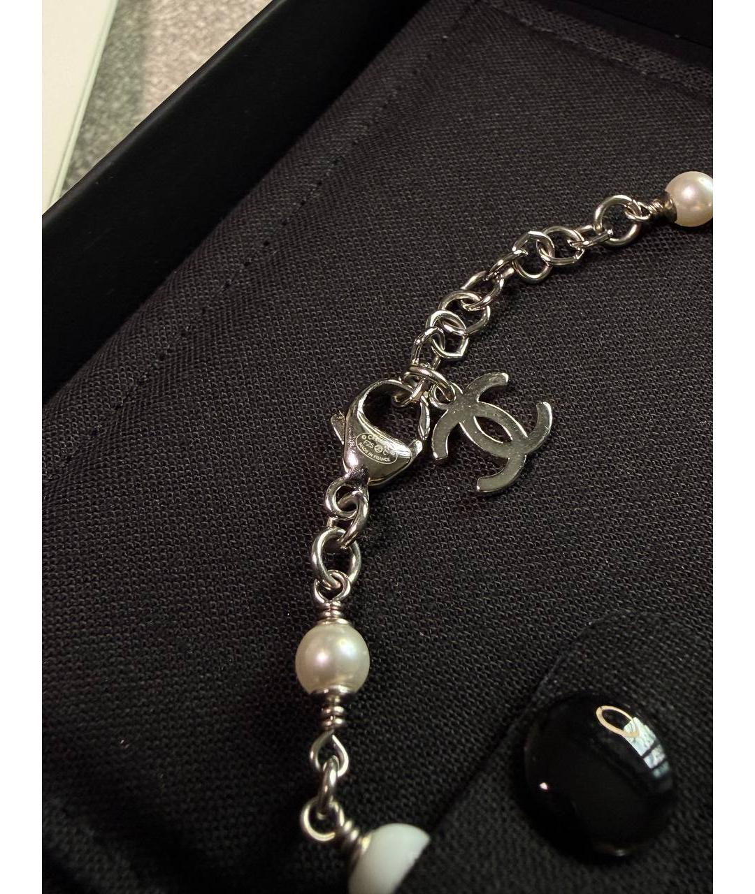 CHANEL Серебрянный металлический браслет, фото 6