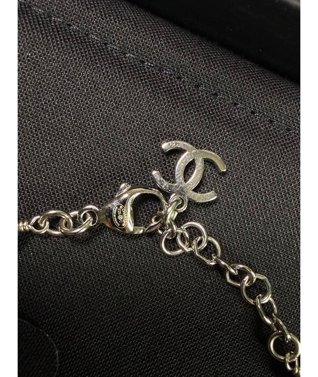 CHANEL Серебрянный металлический браслет, фото 7