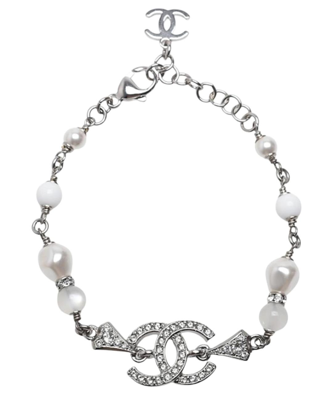 CHANEL Серебрянный металлический браслет, фото 1