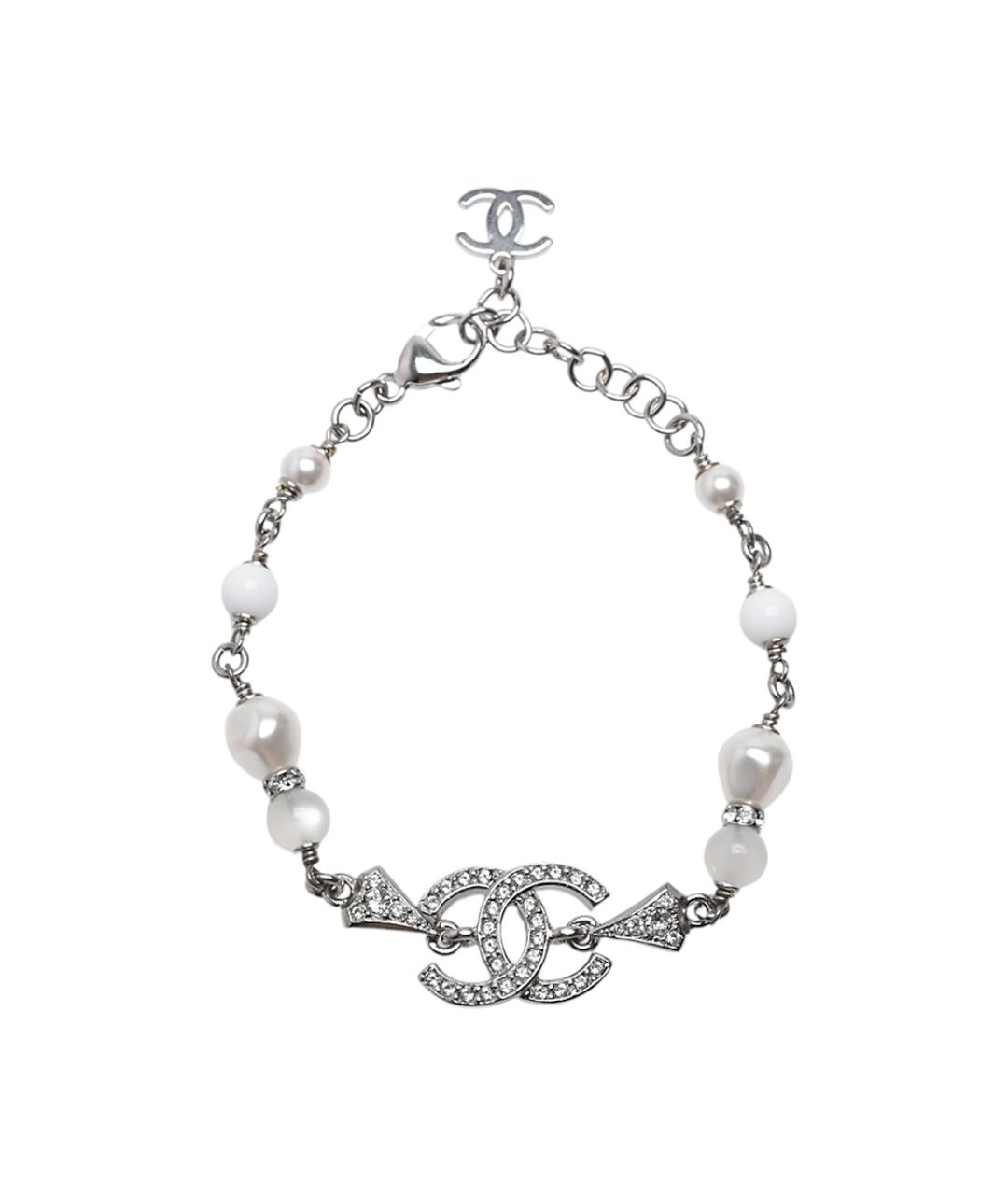 CHANEL Серебрянный металлический браслет, фото 10