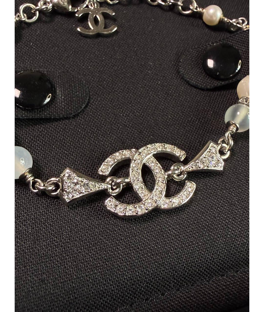 CHANEL Серебрянный металлический браслет, фото 5