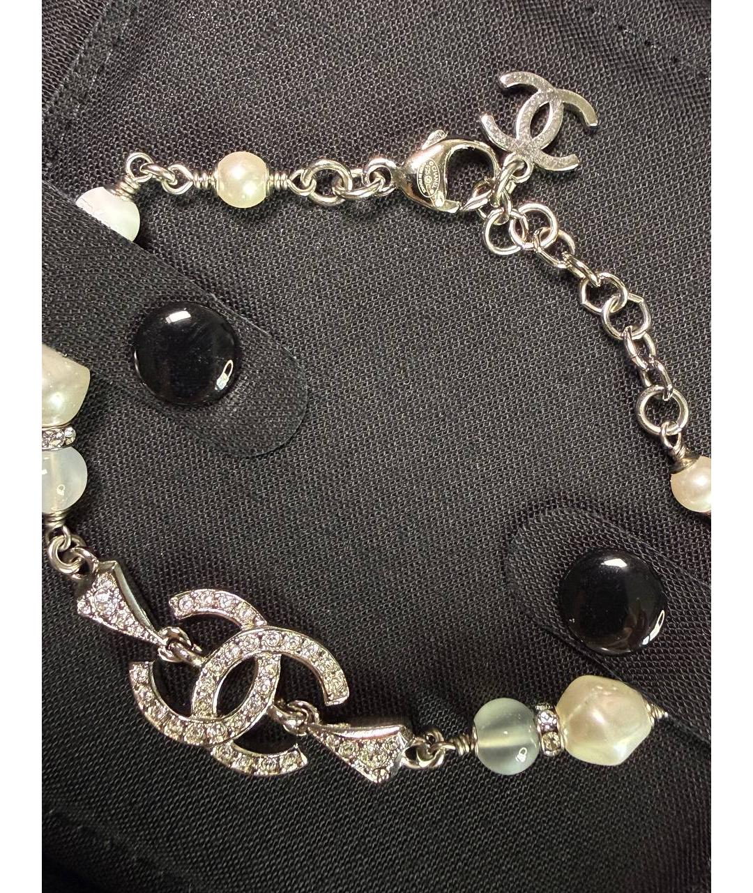 CHANEL Серебрянный металлический браслет, фото 8