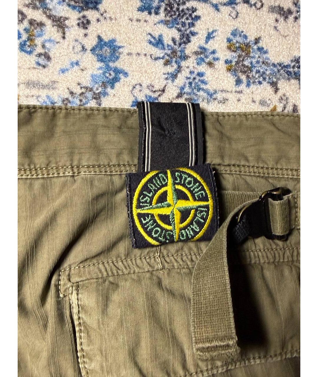 STONE ISLAND Коричневые хлопковые повседневные брюки, фото 6