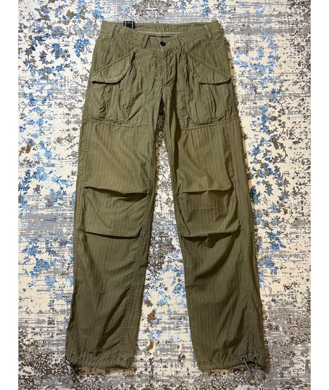 STONE ISLAND Коричневые хлопковые повседневные брюки, фото 10