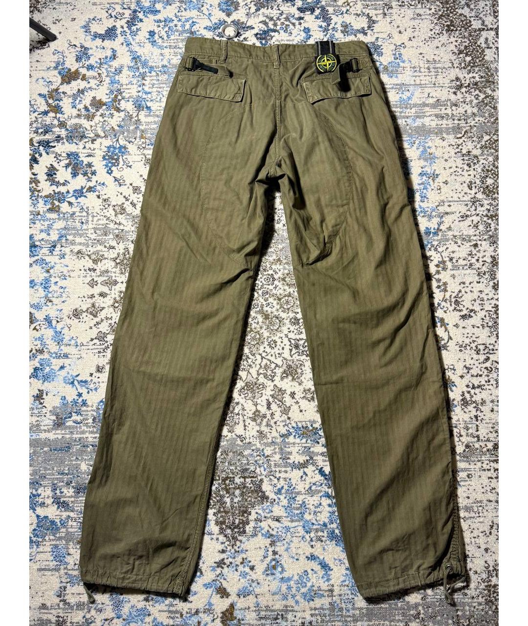 STONE ISLAND Коричневые хлопковые повседневные брюки, фото 7