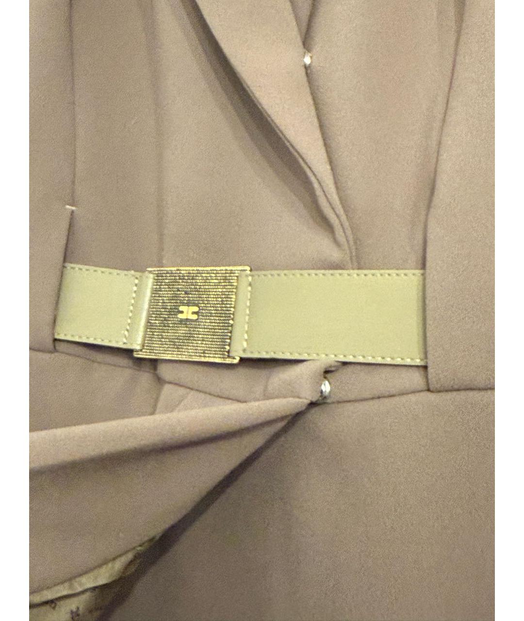 ELISABETTA FRANCHI Хаки полиэстеровое повседневное платье, фото 5