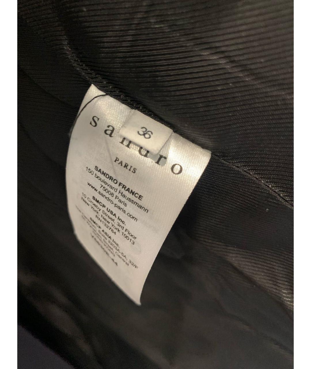 SANDRO Темно-синий хлопковый жакет/пиджак, фото 5