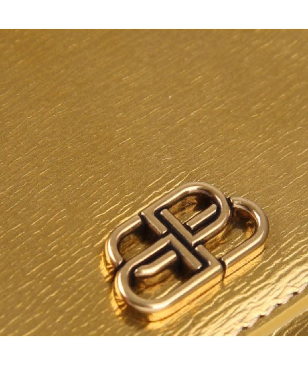 BALENCIAGA Золотая кожаная сумка через плечо, фото 3