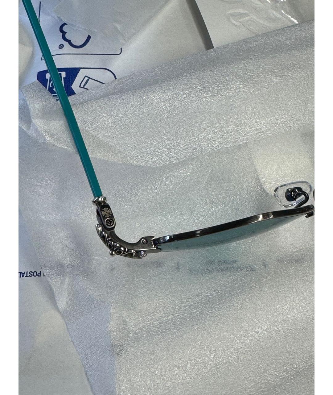 CHROME HEARTS Бирюзовые пластиковые солнцезащитные очки, фото 3