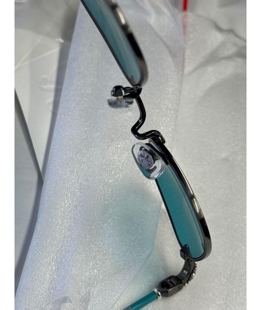 CHROME HEARTS Бирюзовые пластиковые солнцезащитные очки, фото 5