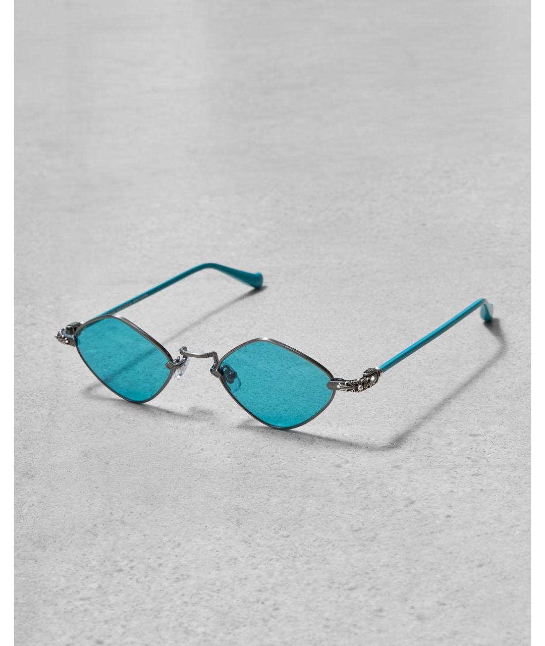 CHROME HEARTS Бирюзовые пластиковые солнцезащитные очки, фото 9