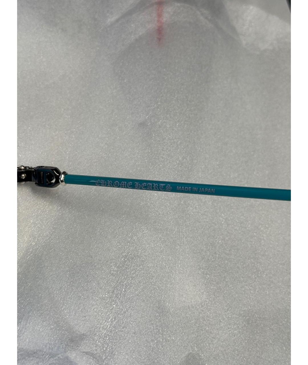 CHROME HEARTS Бирюзовые пластиковые солнцезащитные очки, фото 6