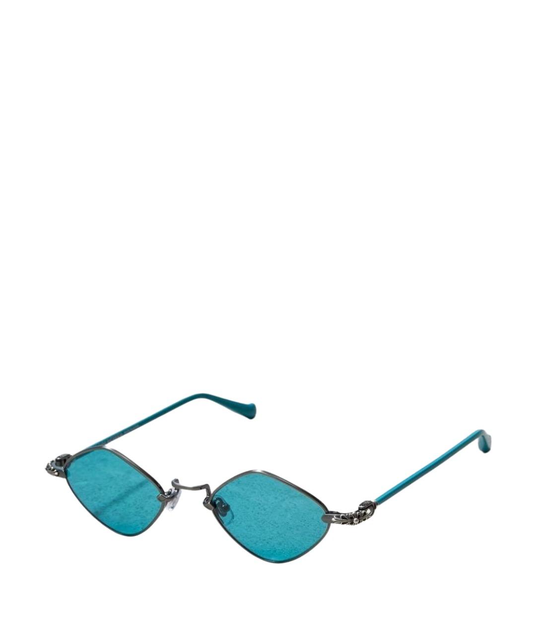 CHROME HEARTS Бирюзовые пластиковые солнцезащитные очки, фото 1