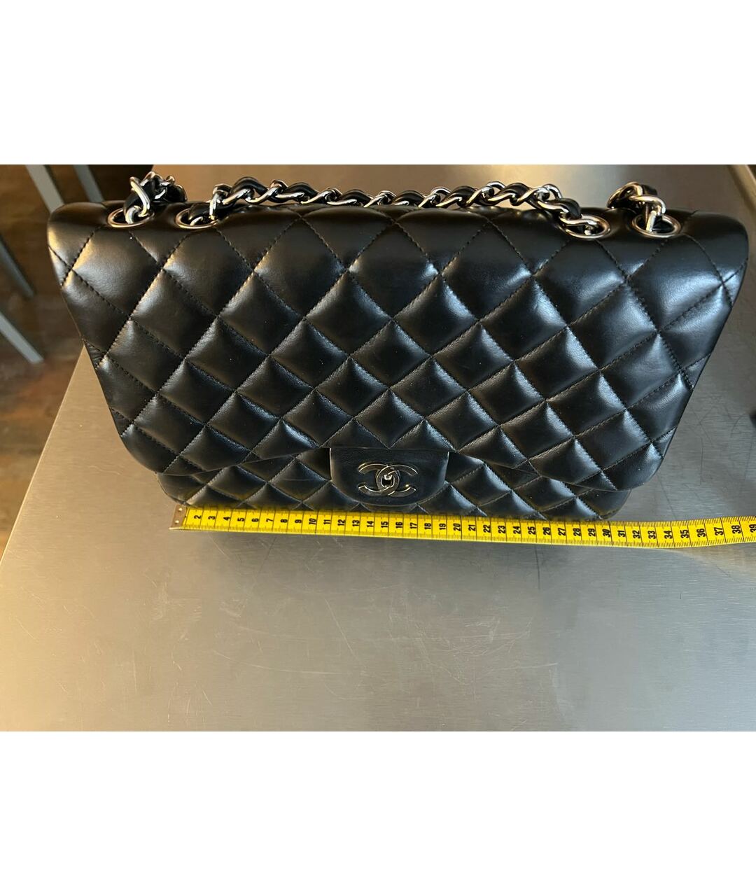 CHANEL PRE-OWNED Черная кожаная сумка через плечо, фото 4