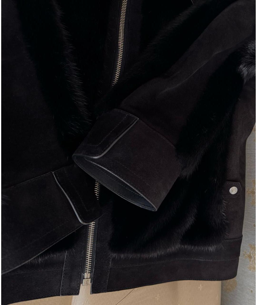 LOUIS VUITTON Черная меховая куртка, фото 5