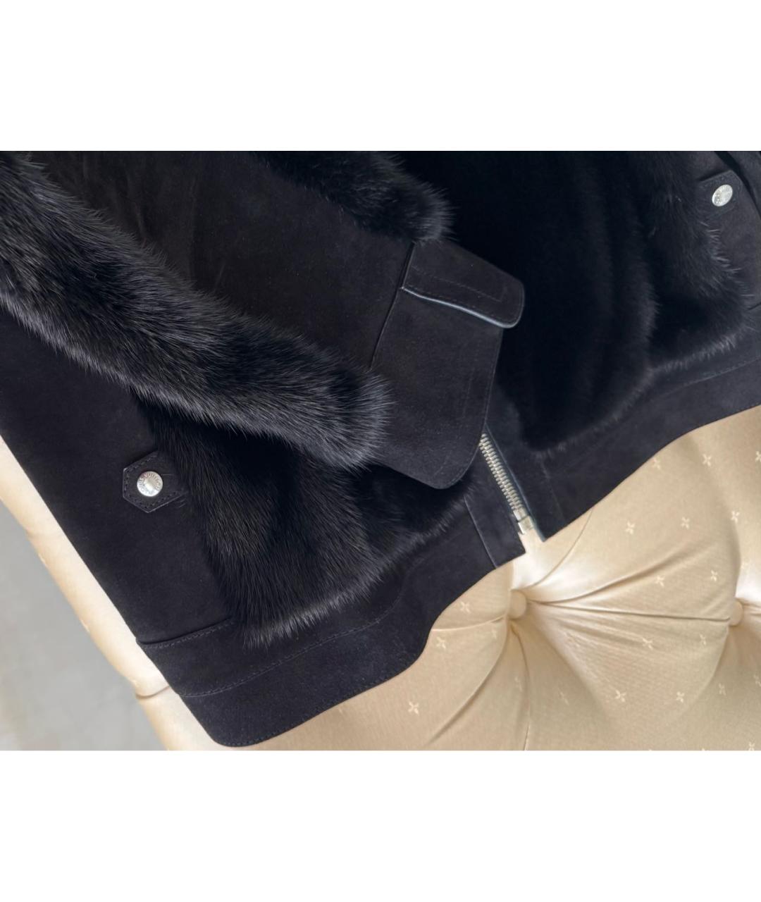 LOUIS VUITTON Черная меховая куртка, фото 4