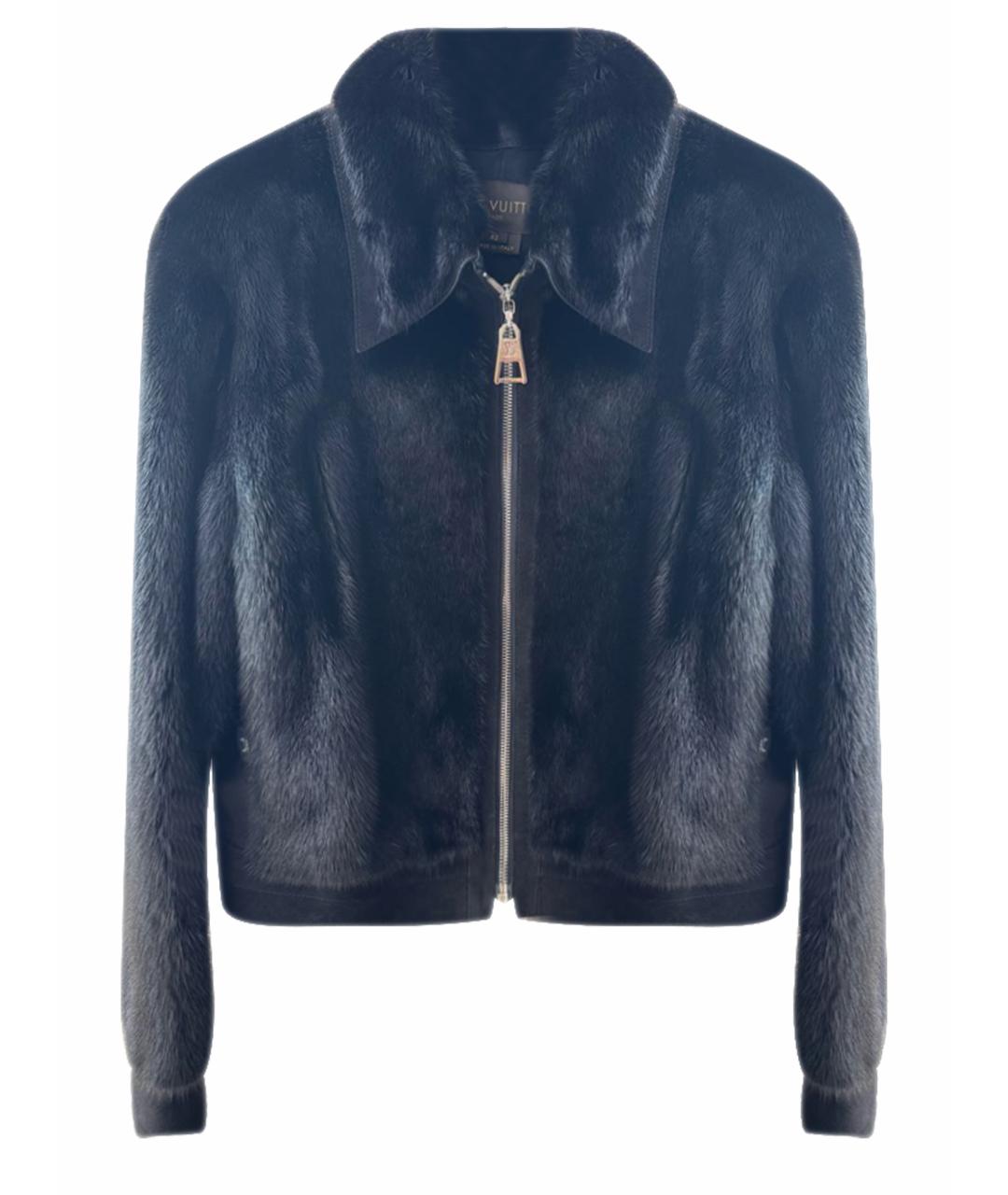 LOUIS VUITTON Черная меховая куртка, фото 1