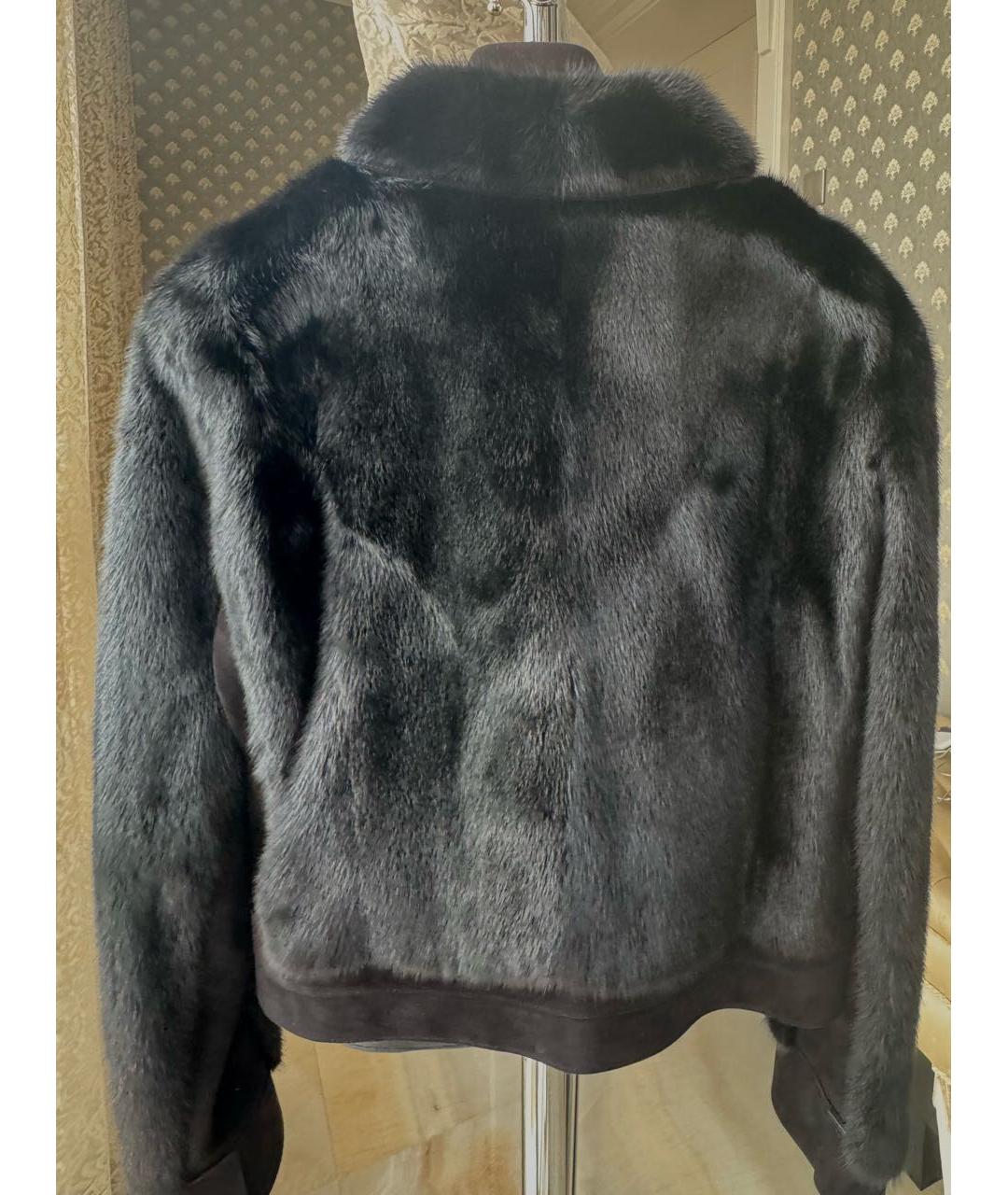 LOUIS VUITTON Черная меховая куртка, фото 3