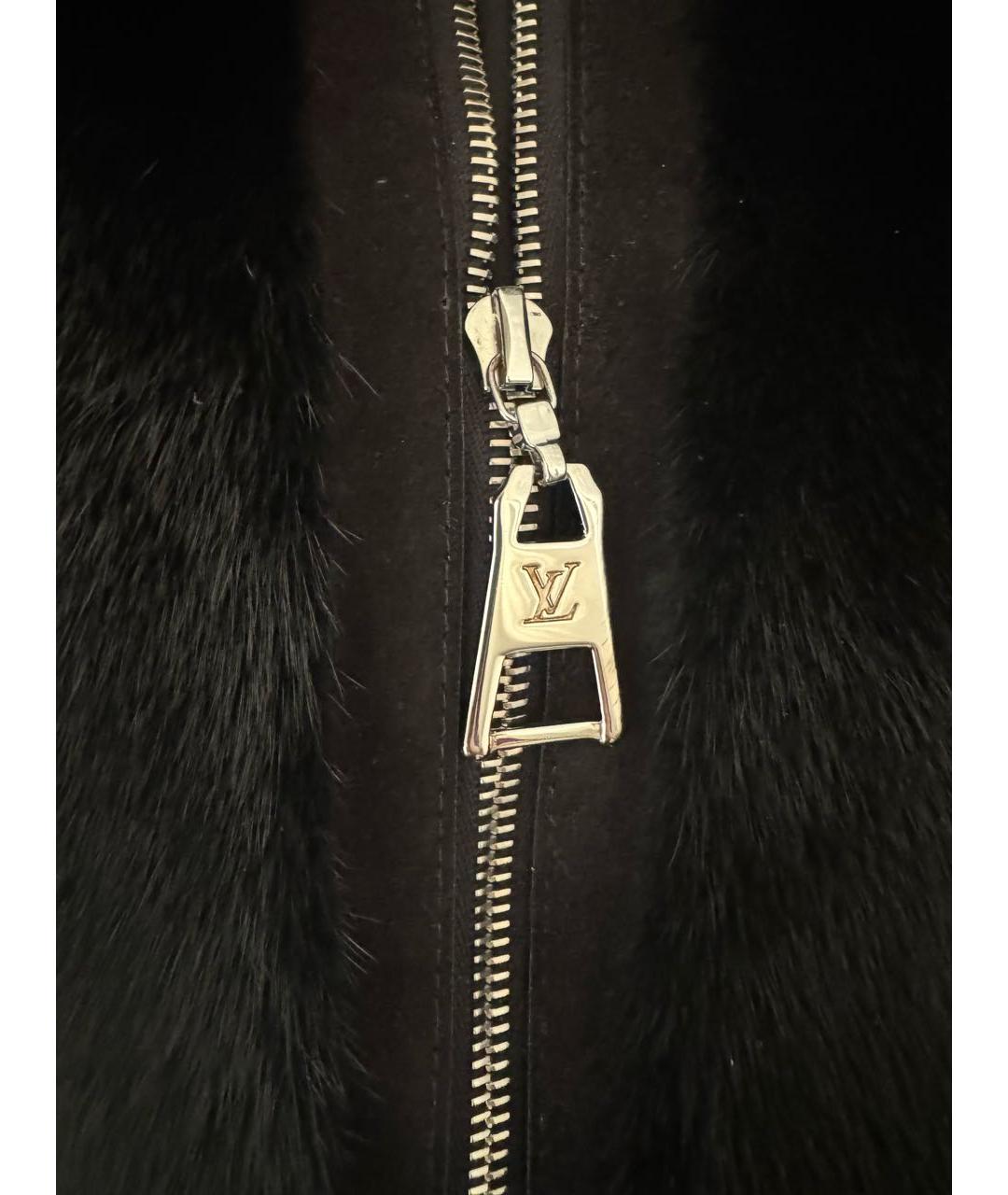 LOUIS VUITTON Черная меховая куртка, фото 8