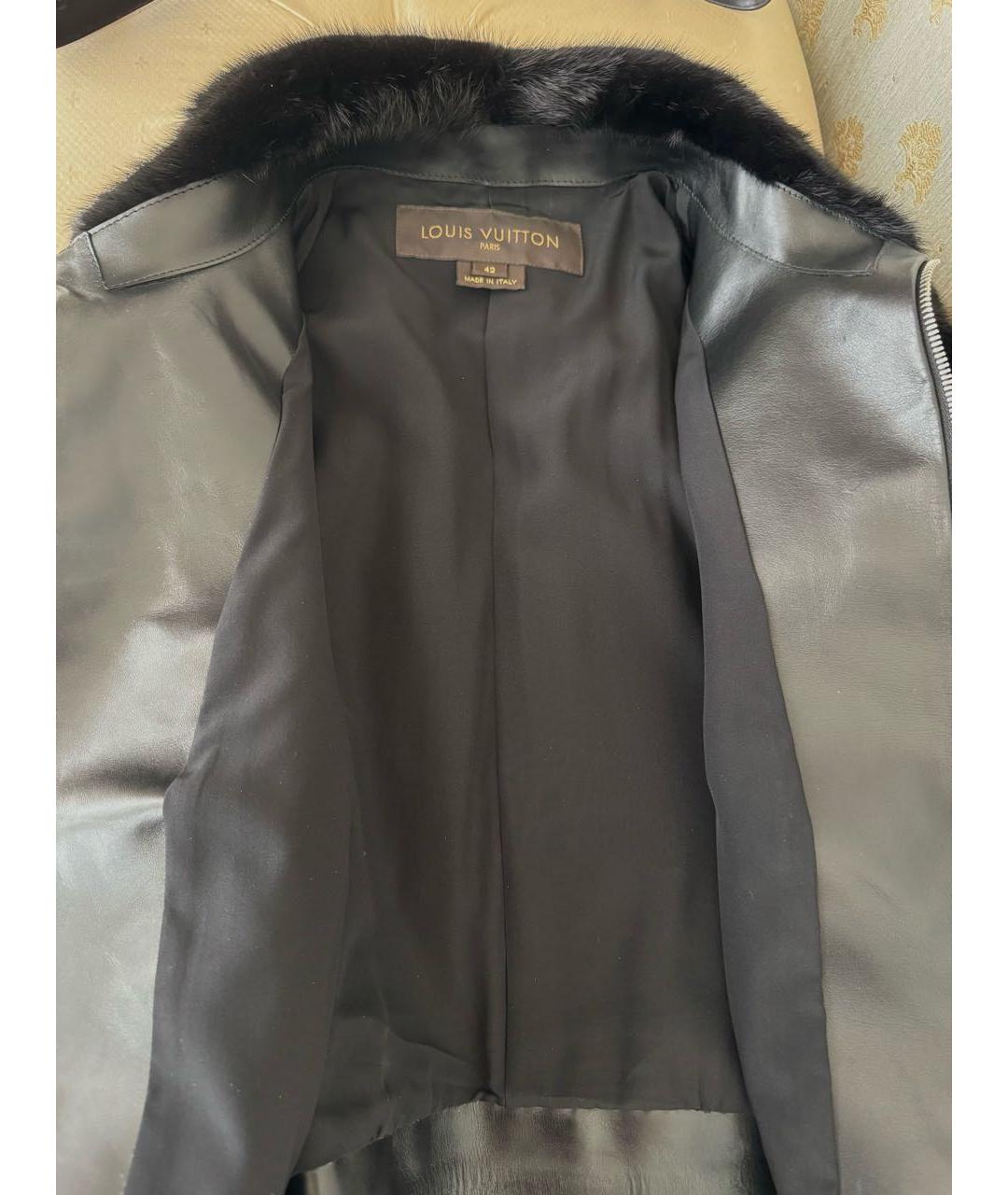 LOUIS VUITTON Черная меховая куртка, фото 6