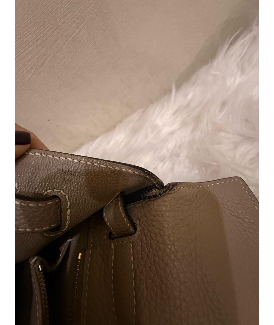 HERMES Бежевая кожаная сумка тоут, фото 5