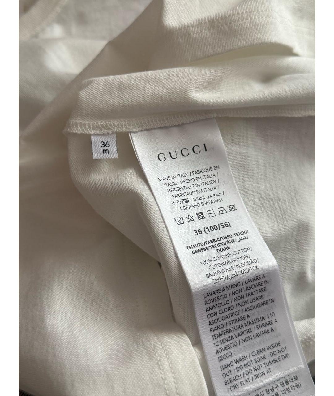 GUCCI KIDS Белая хлопковая детская футболка, фото 4