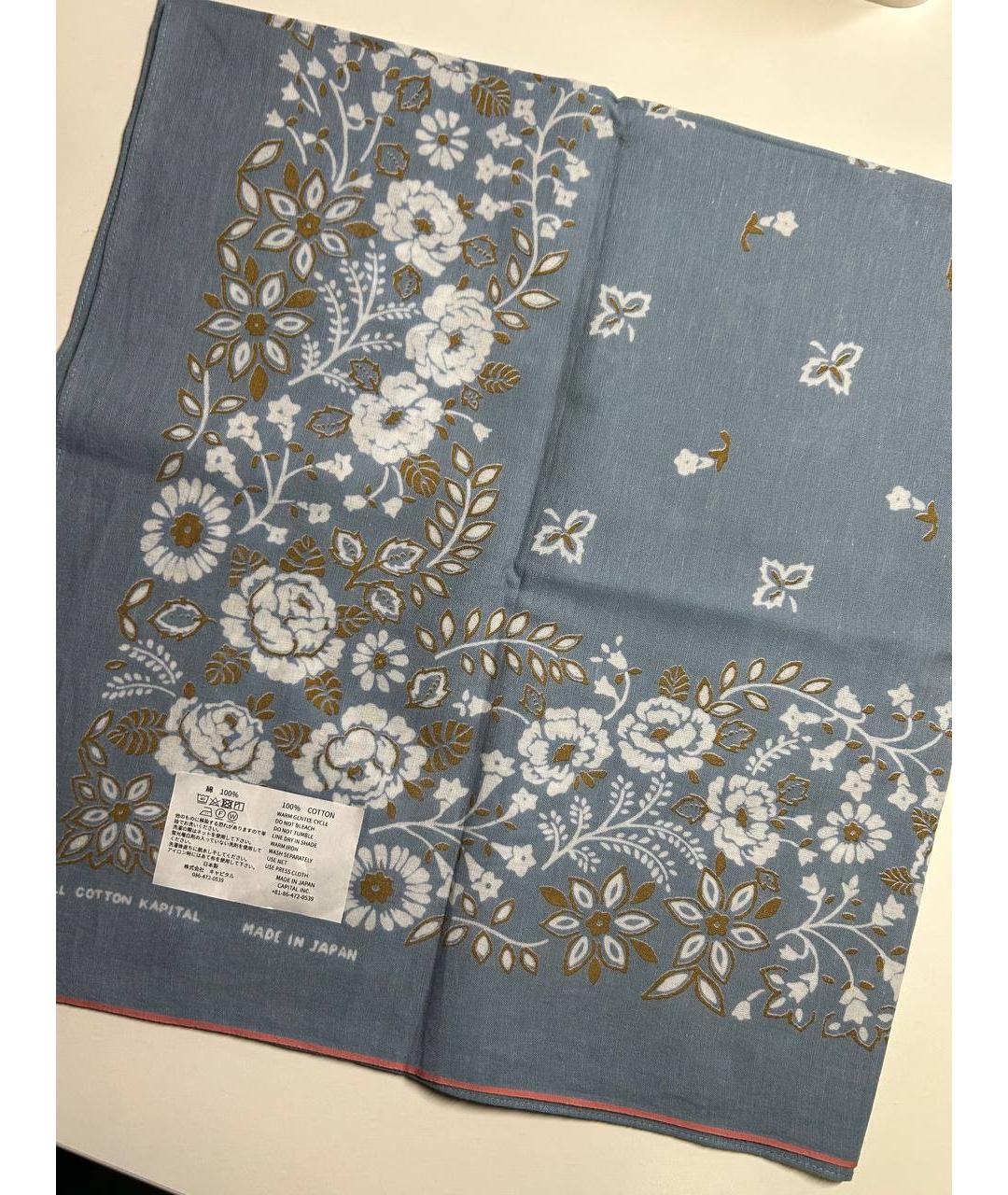 Kapital Синий хлопковый платок, фото 3