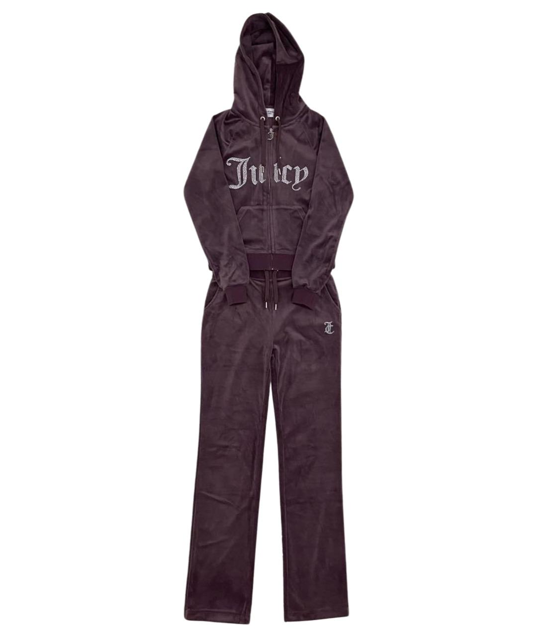 JUICY COUTURE Фиолетовый велюровый спортивные костюмы, фото 1