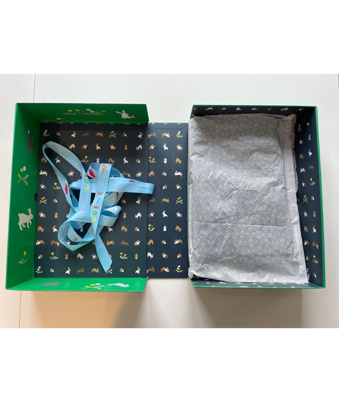 LOEWE Синий шерстяной шарф, фото 5