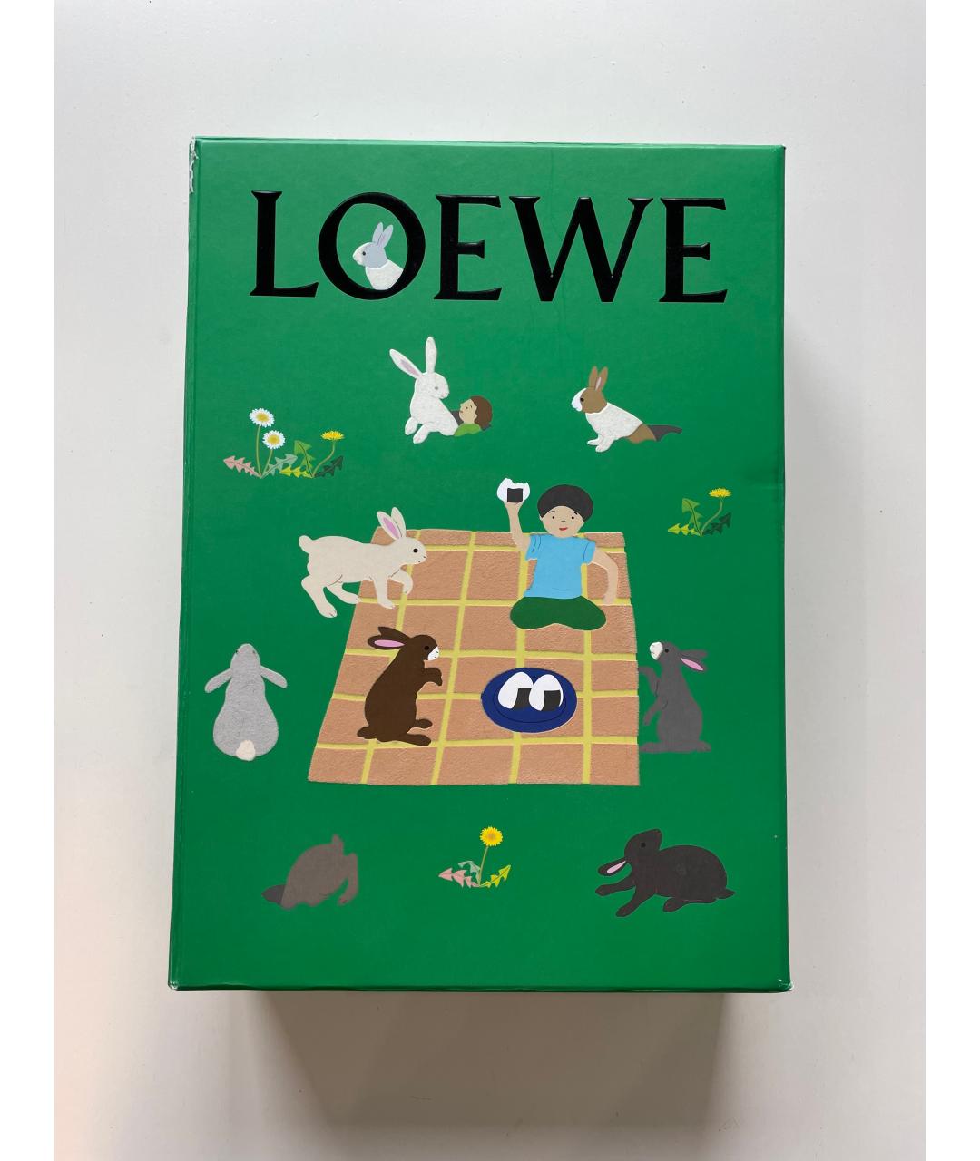 LOEWE Синий шерстяной шарф, фото 4