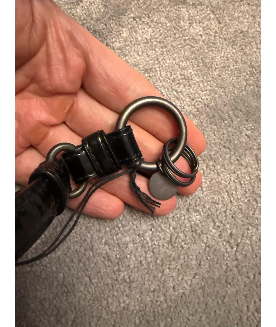 BOTTEGA VENETA Черный брелок, фото 4