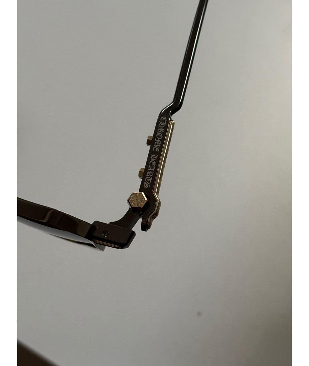 CHROME HEARTS Черные металлические солнцезащитные очки, фото 6