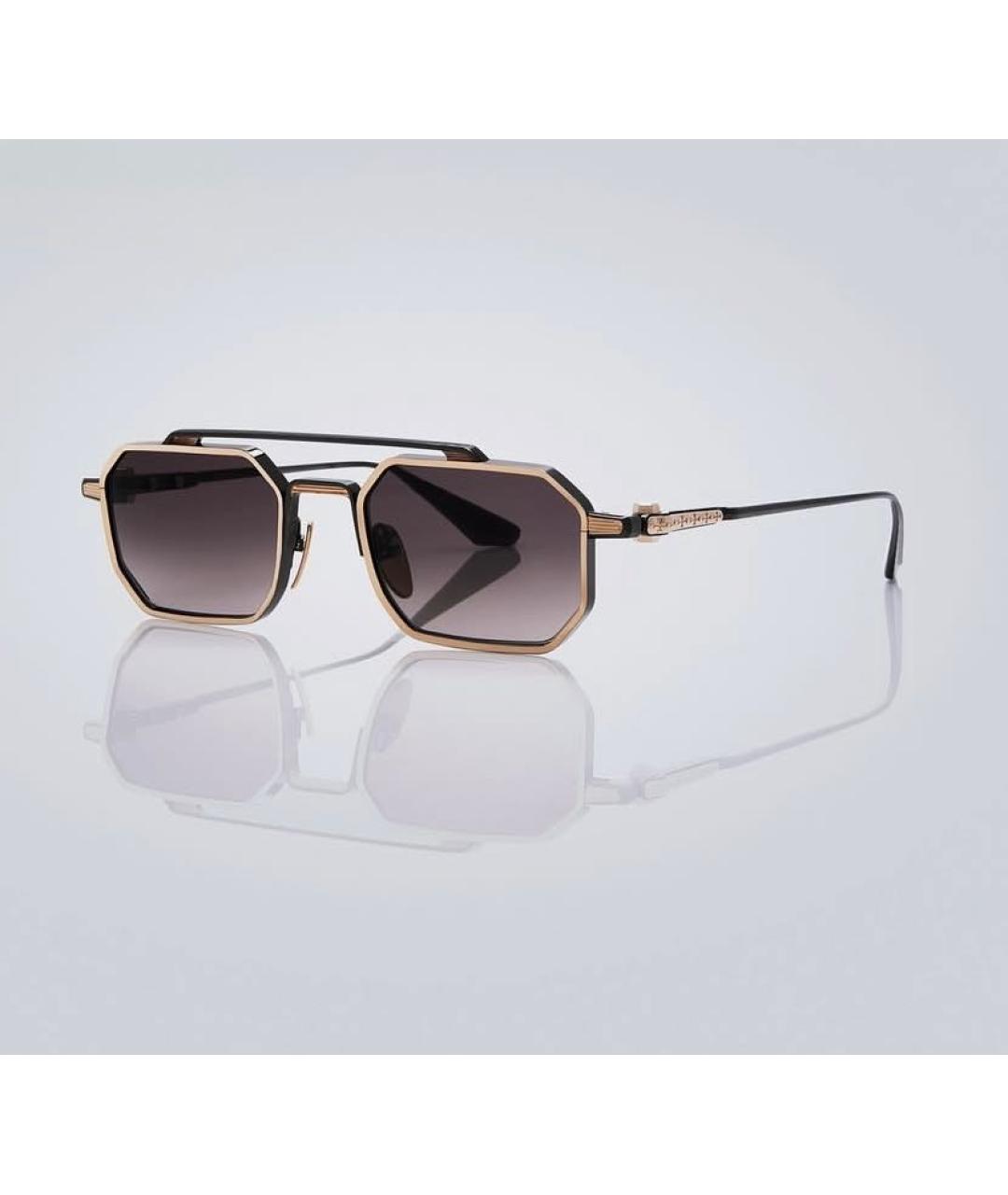 CHROME HEARTS Черные металлические солнцезащитные очки, фото 8