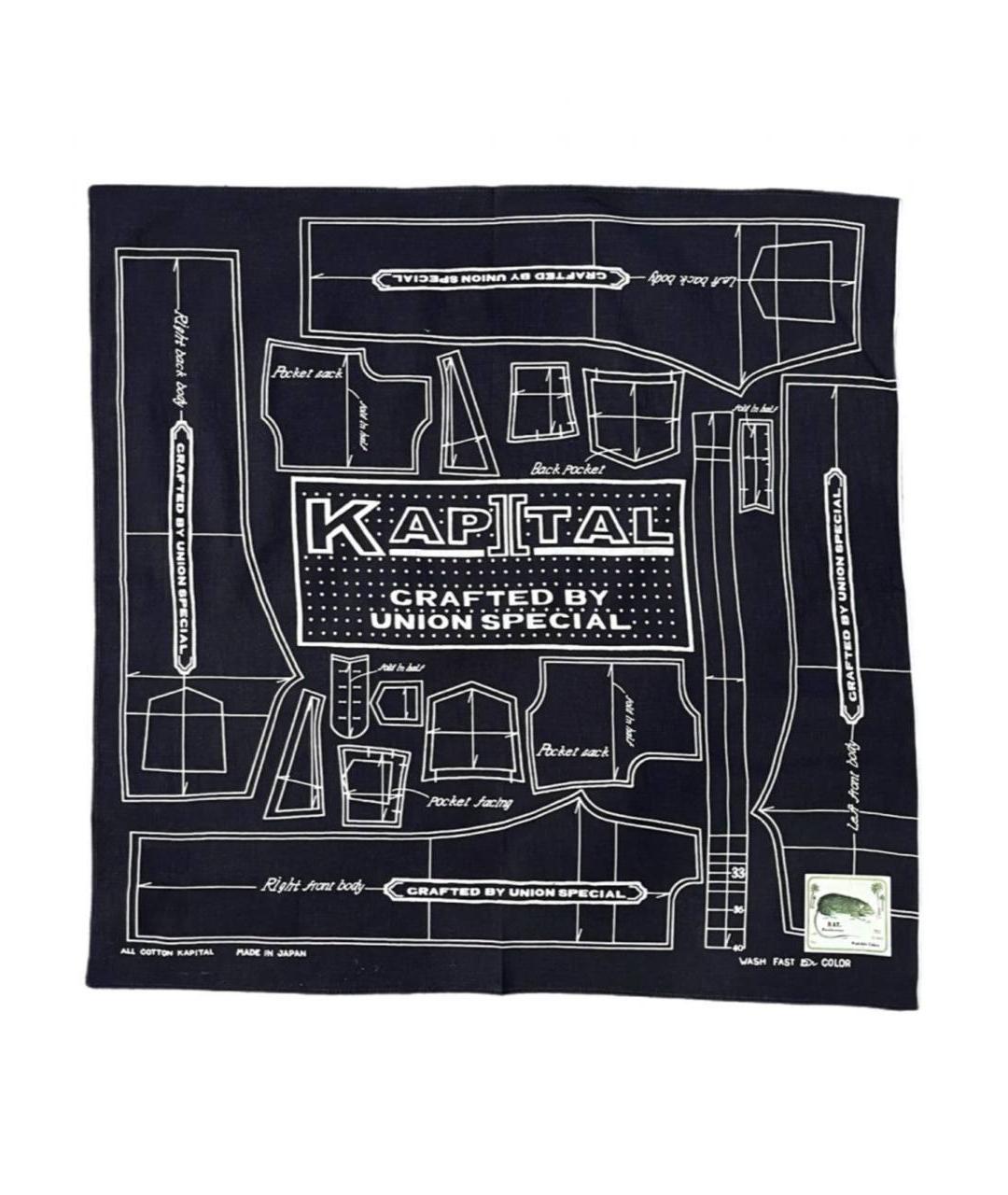 Kapital Черный тканевый платок, фото 1