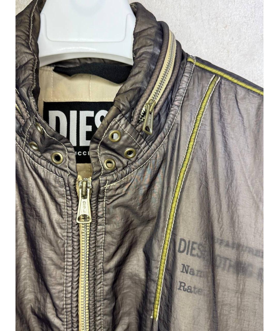 DIESEL Серая полиамидовая куртка, фото 4