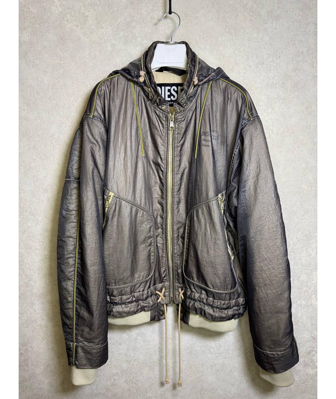 DIESEL Серая полиамидовая куртка, фото 9