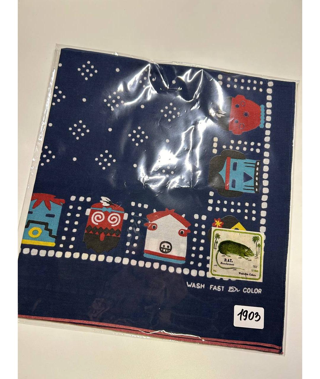 Kapital Темно-синий хлопковый платок, фото 2