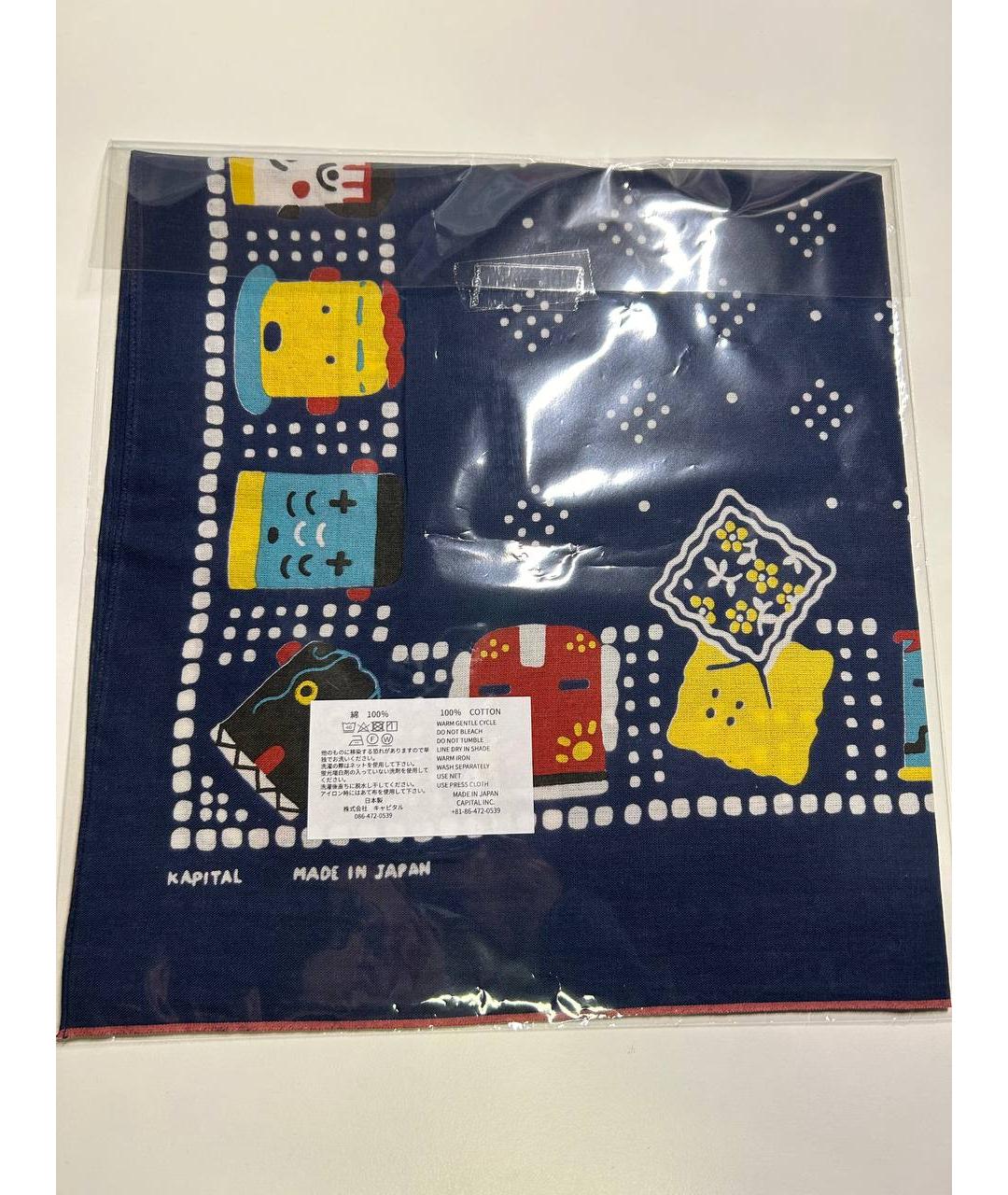 Kapital Темно-синий хлопковый платок, фото 3