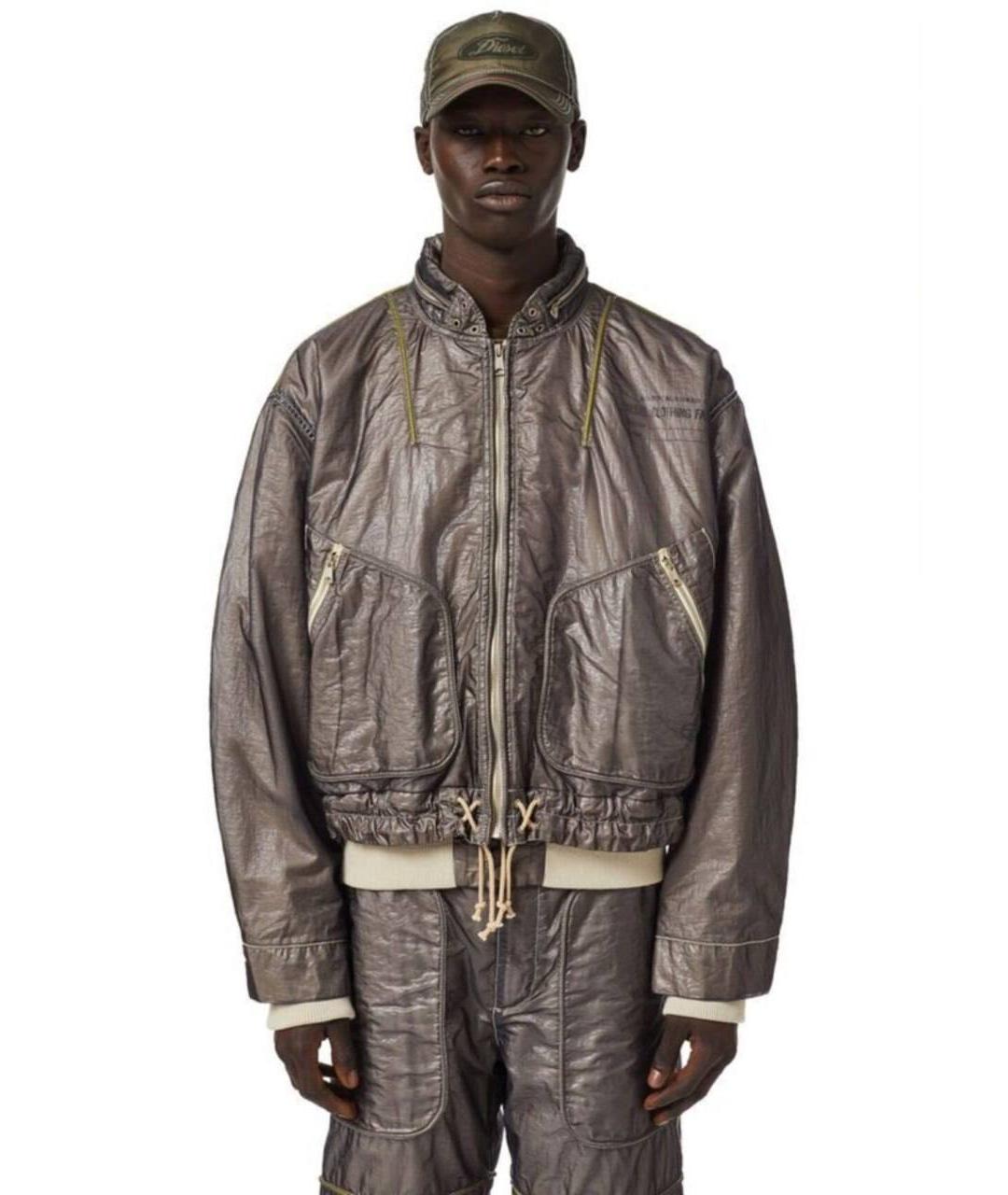 DIESEL Серая полиамидовая куртка, фото 7