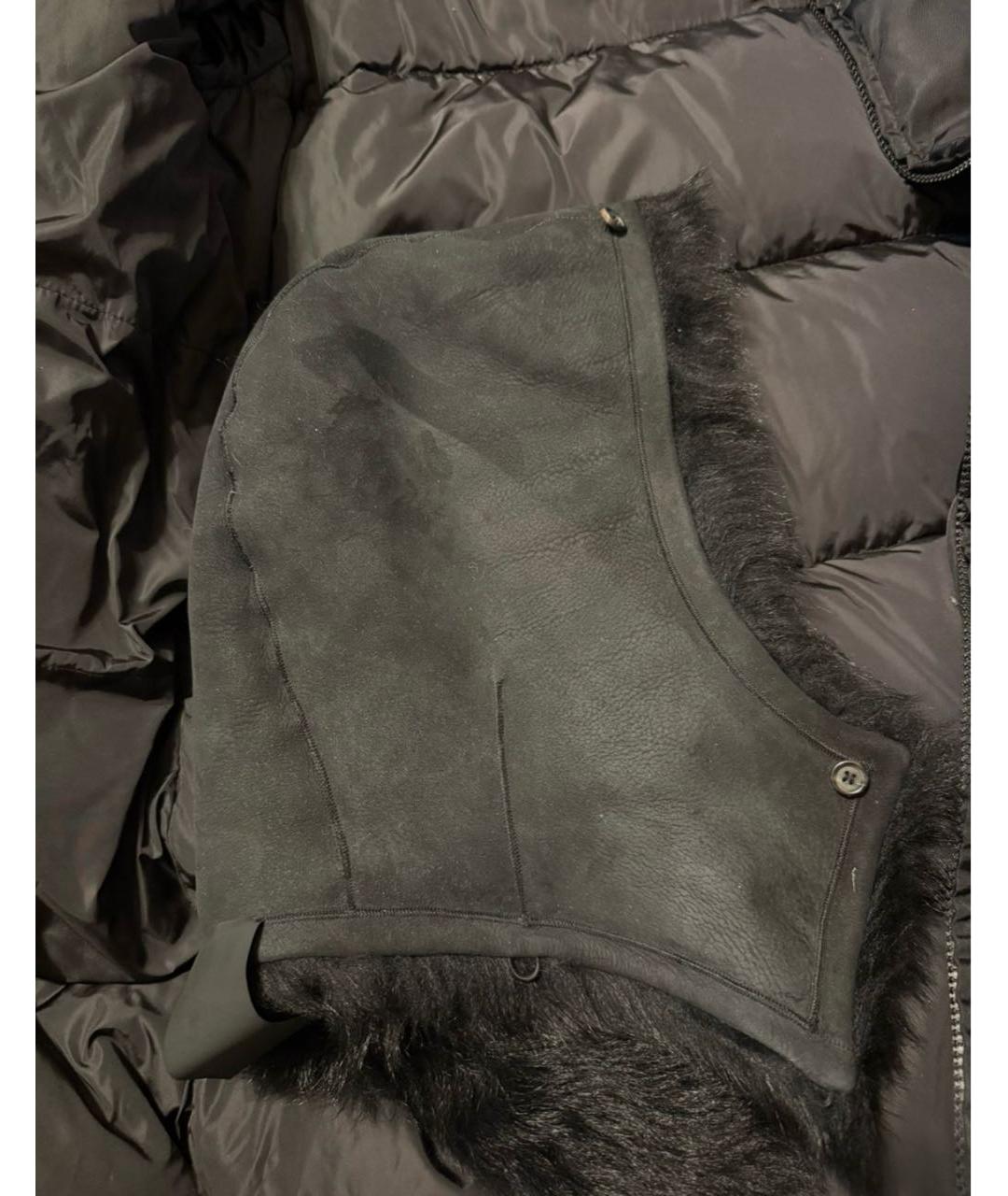 PRADA Черный полиэстеровый пуховик, фото 5