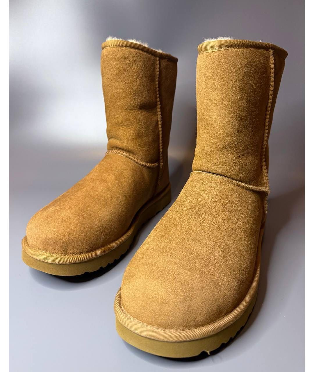 UGG AUSTRALIA Коричневые замшевые сапоги, фото 2