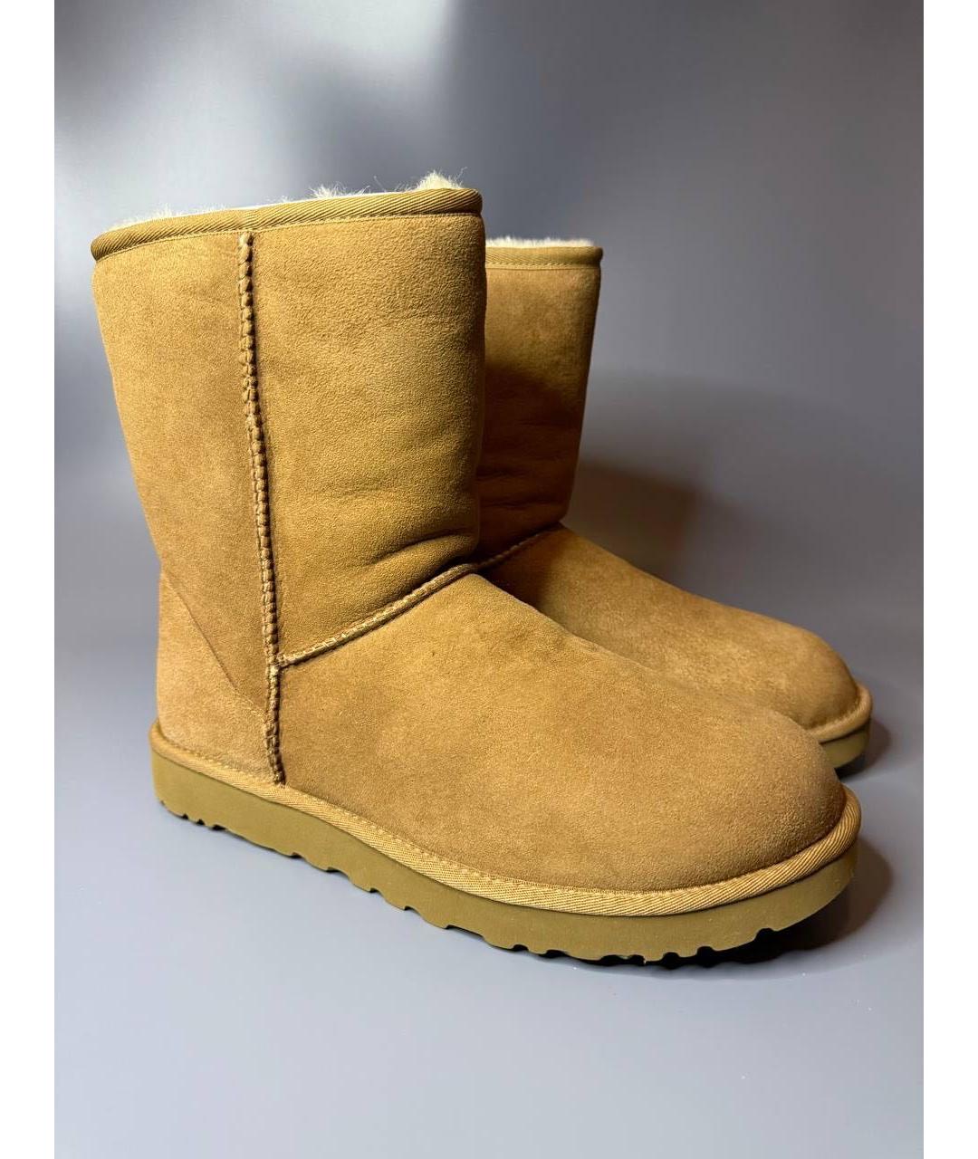UGG AUSTRALIA Коричневые замшевые сапоги, фото 7
