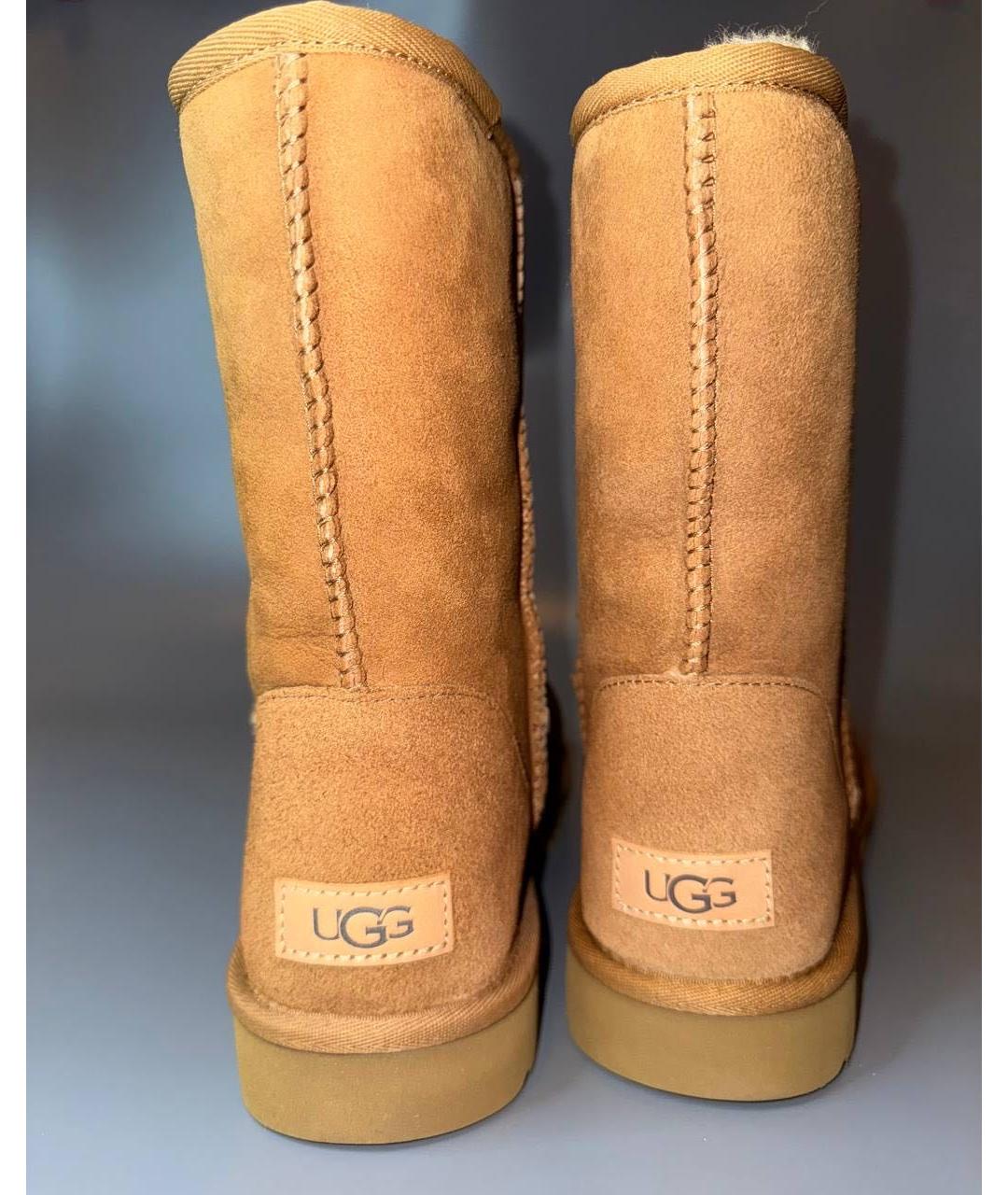 UGG AUSTRALIA Коричневые замшевые сапоги, фото 4