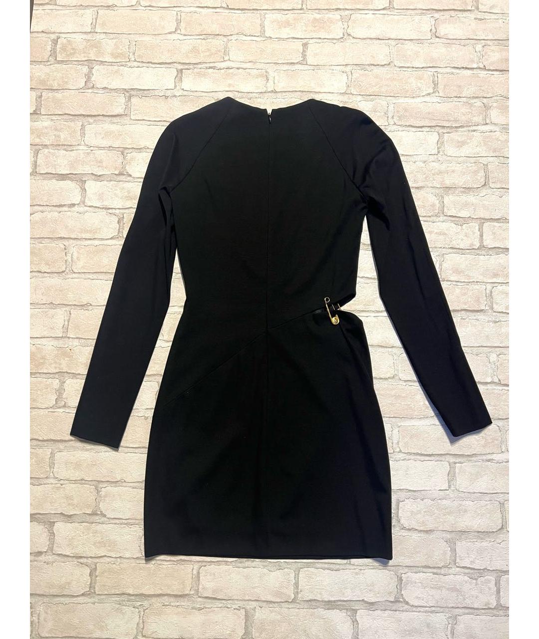 VERSUS VERSACE Черное вискозное повседневное платье, фото 2