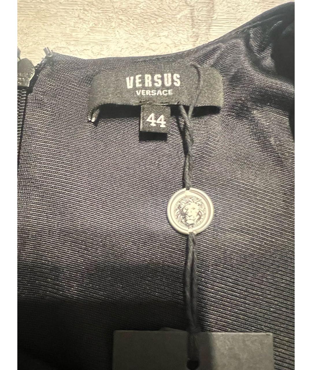 VERSUS VERSACE Черное вискозное повседневное платье, фото 3